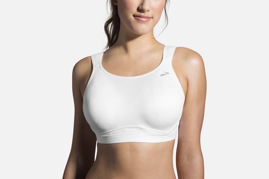 Brooks Maia Women Clothing & Sports Bra White KGY876950